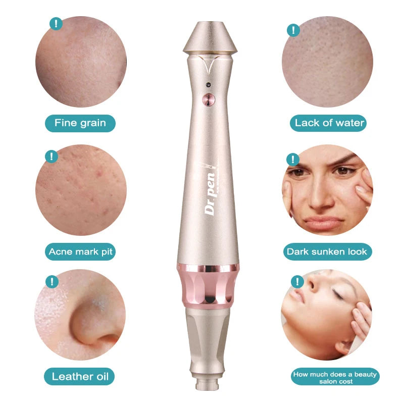Electric Dr. Pen Ultima E30 12 Pcs Needles Professional Derma Pen Nanoneedles Tatoo Machine Mesotherapy Skincare Tool SPA Care