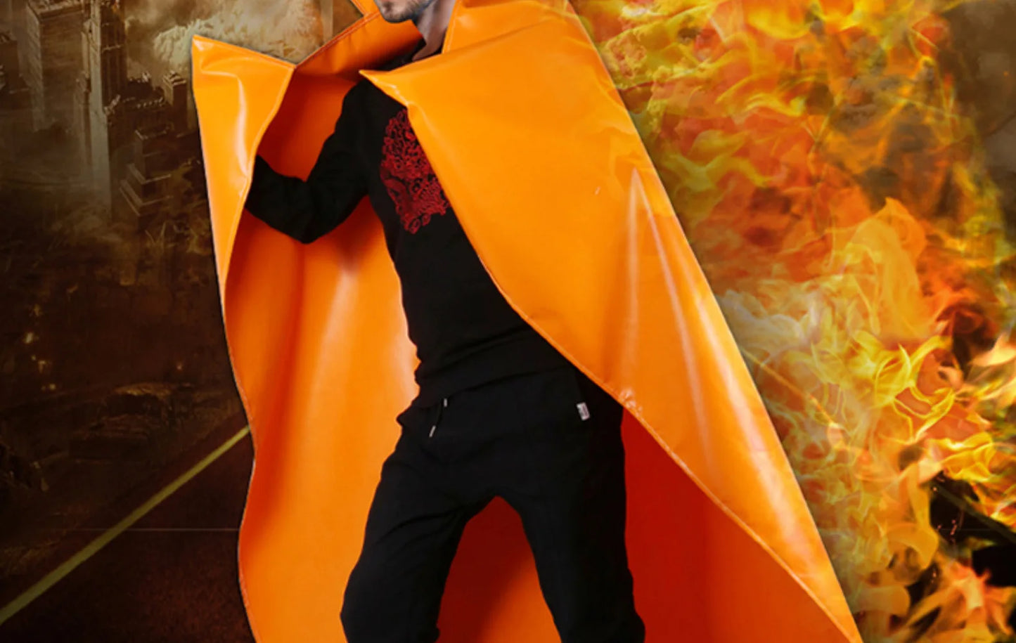 NEW Top Quality SOS Flame Retardant Cloak Emergency Survival Fire Blanket Double-Layer Fireproof Cloak Full Body Protection Heat Insulation