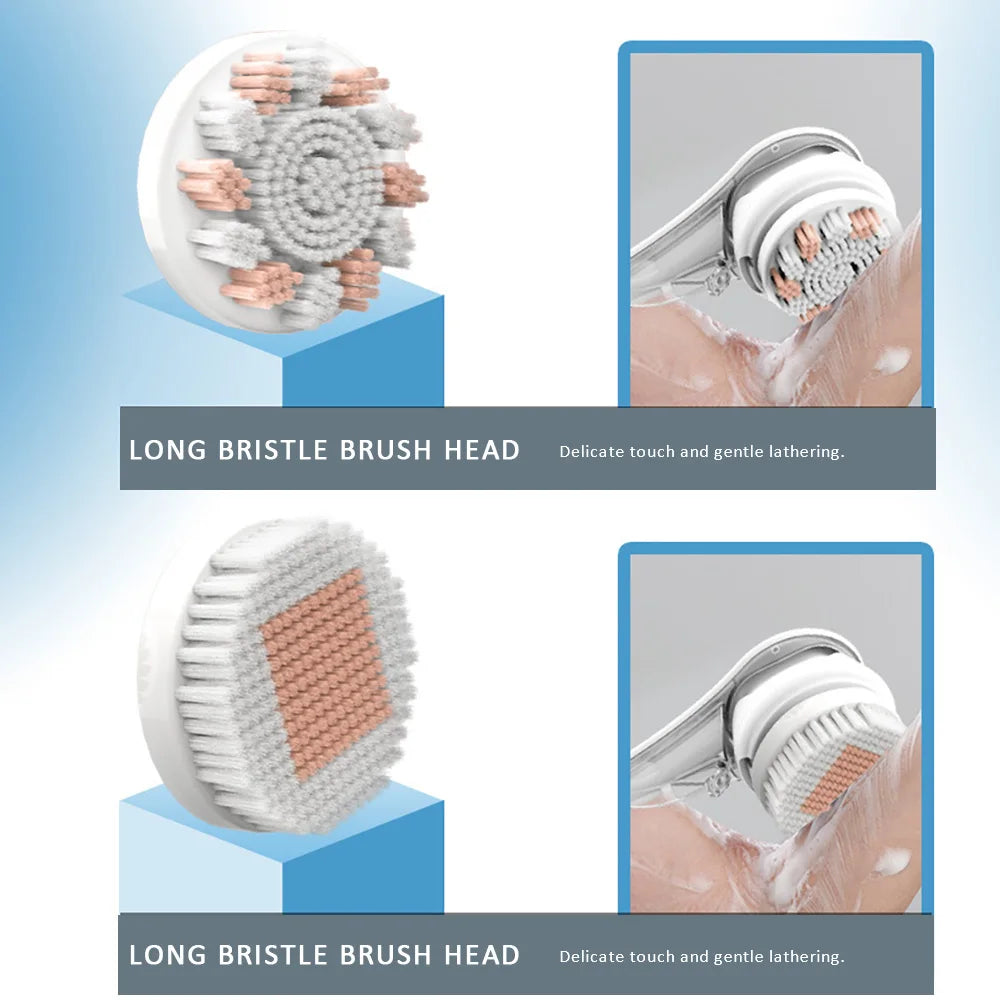 Electric Bath BrushLazy Back ScrubBath Scrubbing BrushAutomatic Back ScrubBath Brush with Long Handle