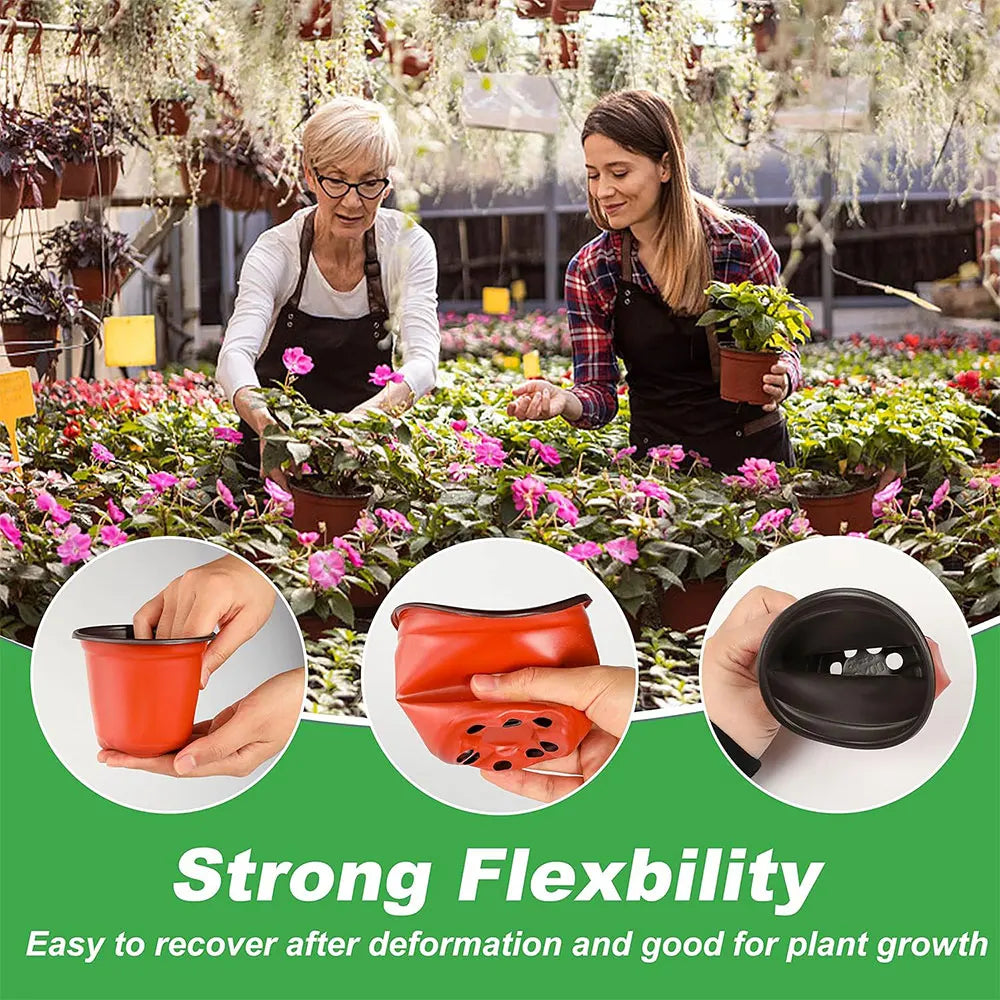 NEW Arrivals 20PCS Set 3 Size Plant Pot Garden Nursery Box Cup Seed Starting Flower Pots Lightweight Succulent Seedling Tray Transplant Flower Vegetable Container Box Plants Cultivation Germination Pots Home Garden Accessorie