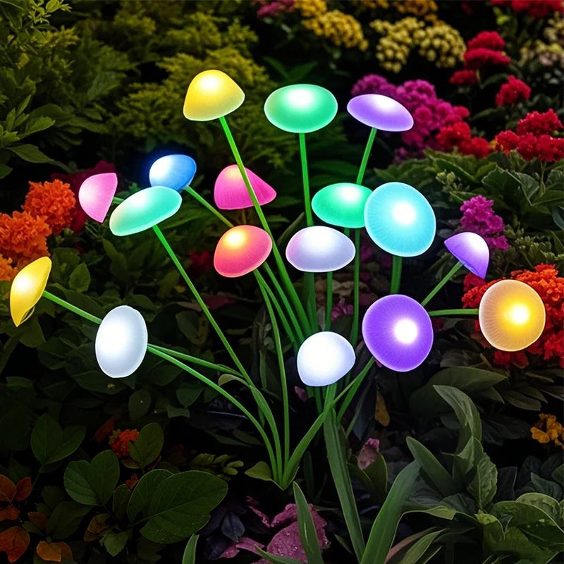 NEW 3PCS Set Solar LED Jellyfish Sway Lights Garden Decor Waterproof Outdoor Solar Pathway Light For Patio Balcony Yard Flowerbed Home Outdoor Garden Decoration Supplies