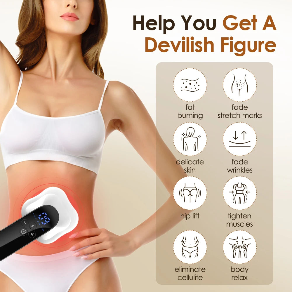 NEW Arrivals Body Slimming Device Belly Fat Removal Cellulite Massager Fat Burning Machine Waist Abdomen Weight loss Electric Muscle Stimulator Women Men Skin Care Supplies