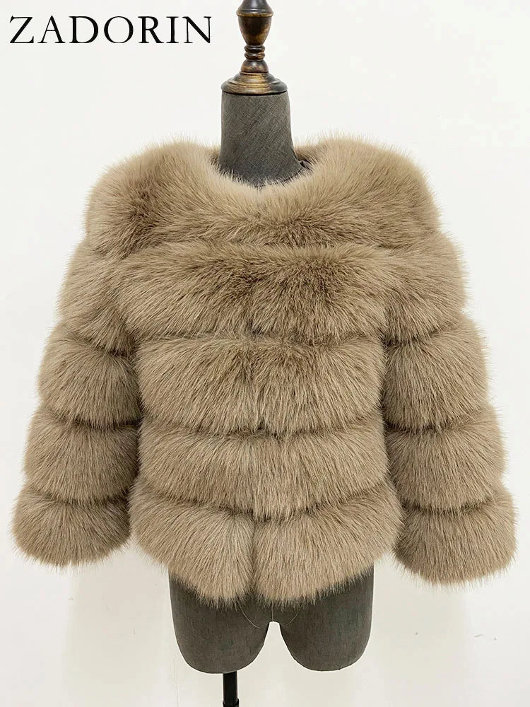 Low-Price Sales are Limited NEW Arrivals Luxury S-5XL 8 Colors Mink Coats Autumn Winter Fluffy Black Faux Fur Coat Women Thick Winter Warm Snow Outwear Evening Nightclub Party Faux Fur Jackets Ladies Girls Luxury Fashion Clot