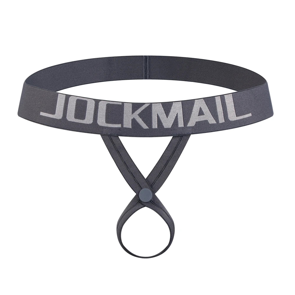 Adult Cockstraps Men Jockstrap Panties Sexy Thongs G String Adjustable Mobile Buttons Ring Penis Cockring Gay Underwear Thong Lingerie