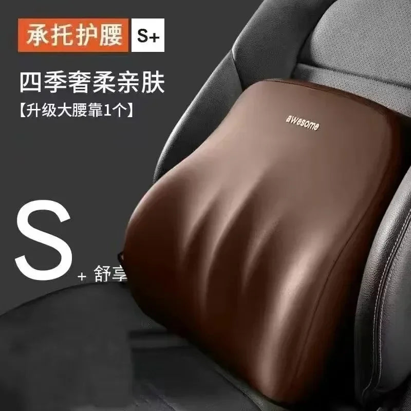 NEW Arrivals Car Lumbar Back Support Headrest Neck Pillow Memory Foam Lumbar Pillow Universal Soft Neck Pillows Cushion Car Seat Cushion