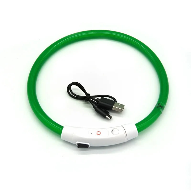 NEW Arrivals Led Dog Collar Luminous USB Cat Dog Collar Adjustable Fit for Small Medium Large Dogs Led Light Glowing Loss Prevention LED Collar For Dogs Pet Dog Accessories