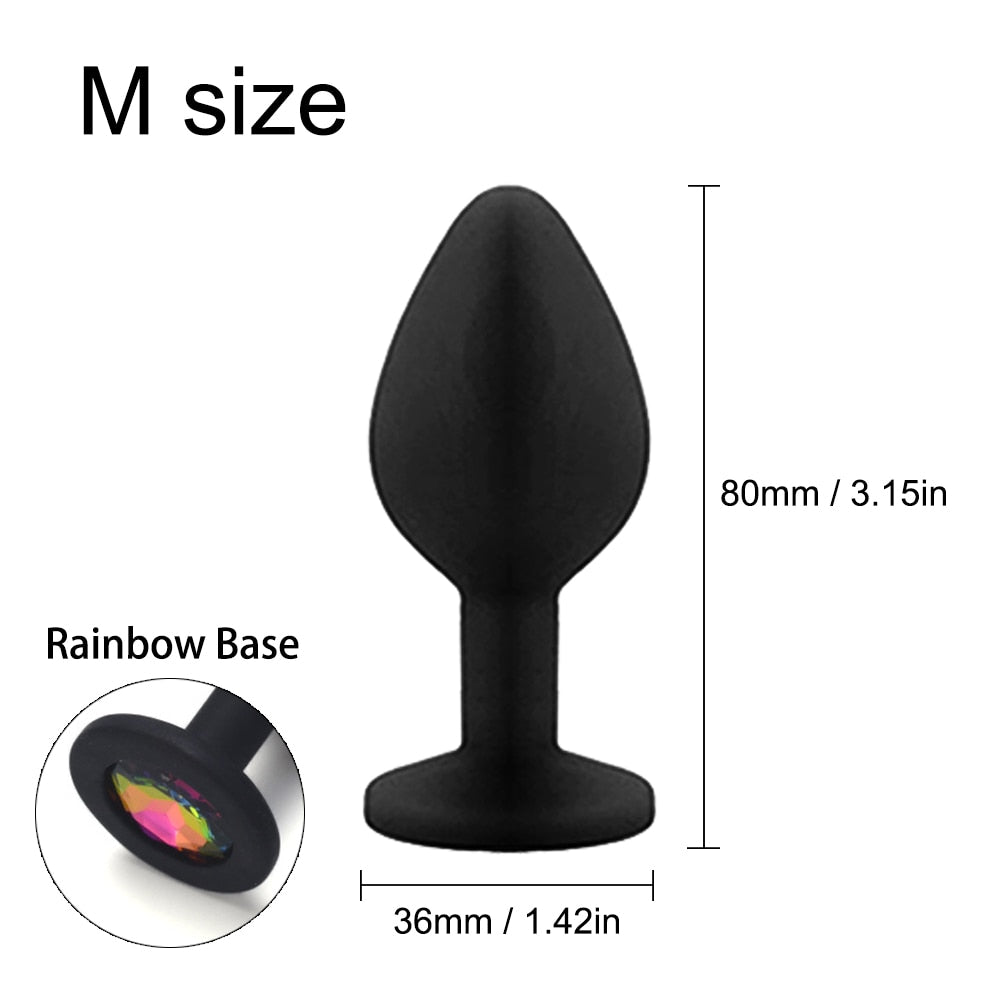 3 Sizes Sex Shop Adult Silicone Jewelry Anal Trainer Sex Prostate Back Yard Toy Anal Butt Plug for Women Man Couple Gay Unisex