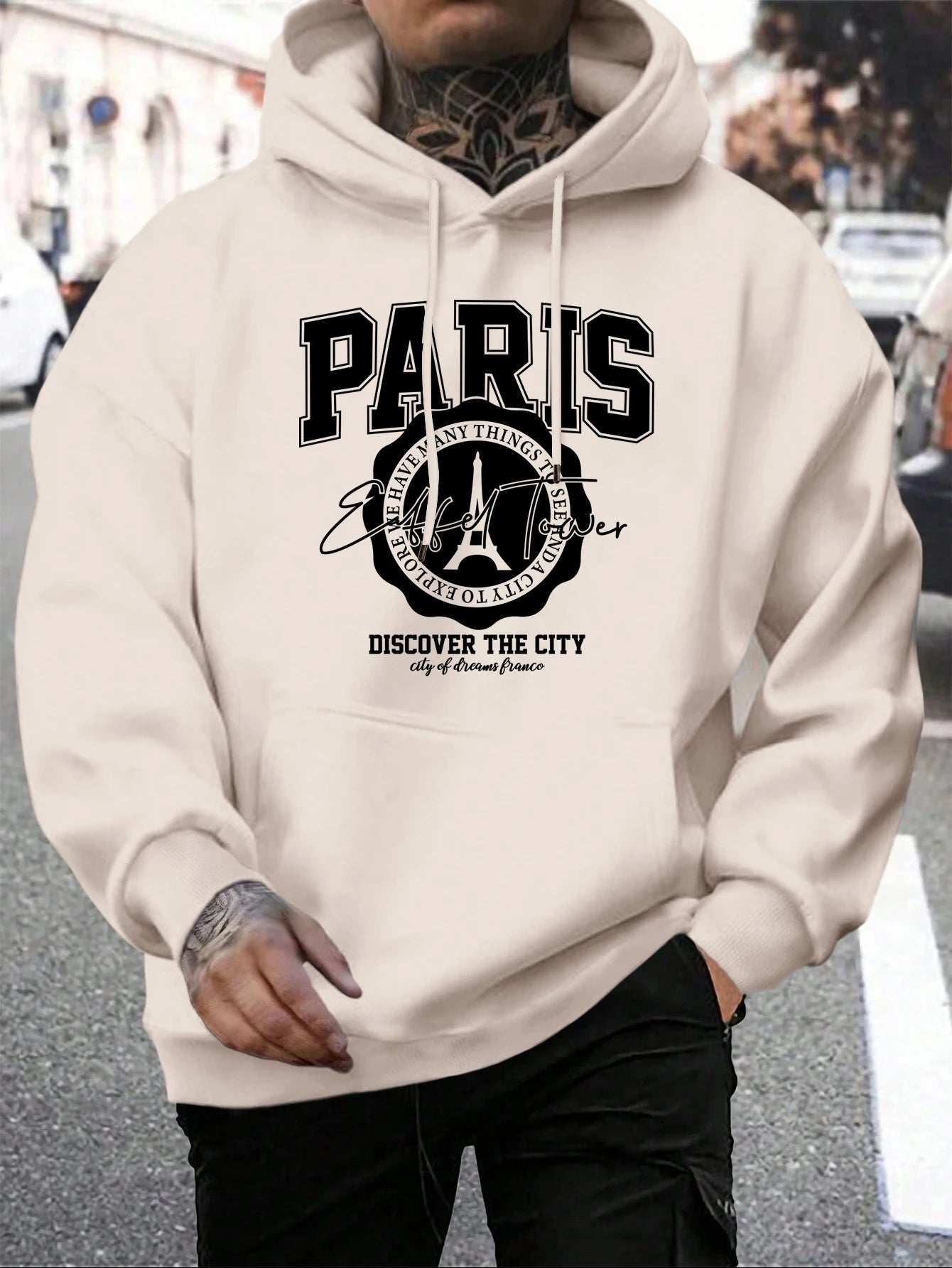 NEW Arrivals S-2XL (Asian Size) 5 Colors Whiskey Castle Print Men's Hoodies Fashion Fur-Liner Hoodie Warm Fleece Hoody Man Autumn High Quality Clothes Casual Fashion Clothing Products