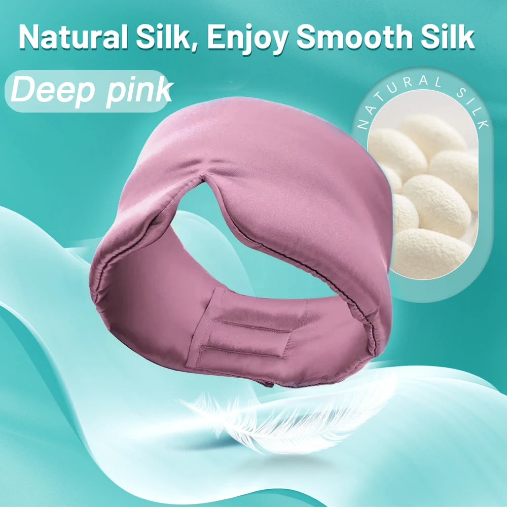 NEW Arrivals 8 Colors Soft 100% Silk Sleeping Mask Blocking Light Eye Cover Mask Outdoor Travel Hotels Airplane Sleep Mask Natural Mulberry Silk Smooth Eyepatch Mask
