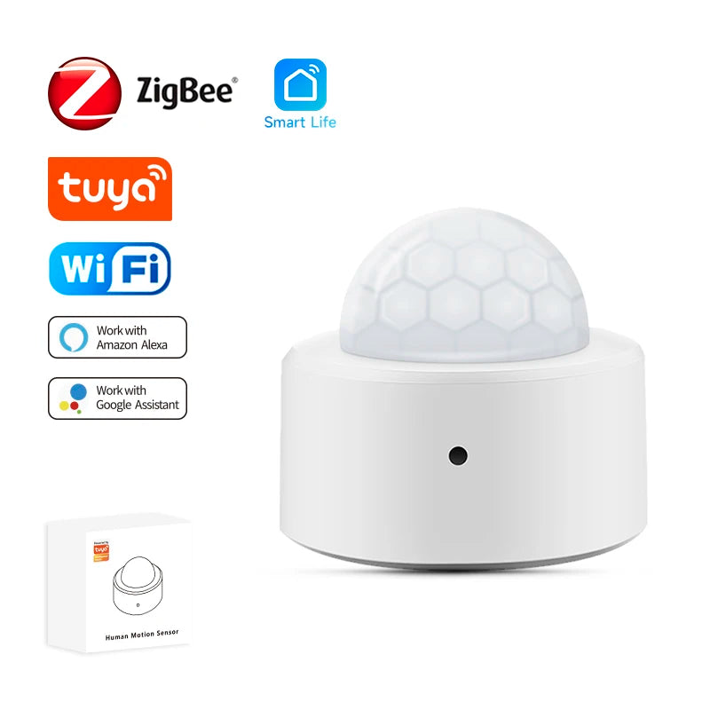 NEW Arrivals 8PCS Set TUYA Zigbee App Human Motion Sensor Alarm Smart Home PIR Motion Sensor Detector Security Smart Life Works With Alexa Google Home Office Business Security Supplies