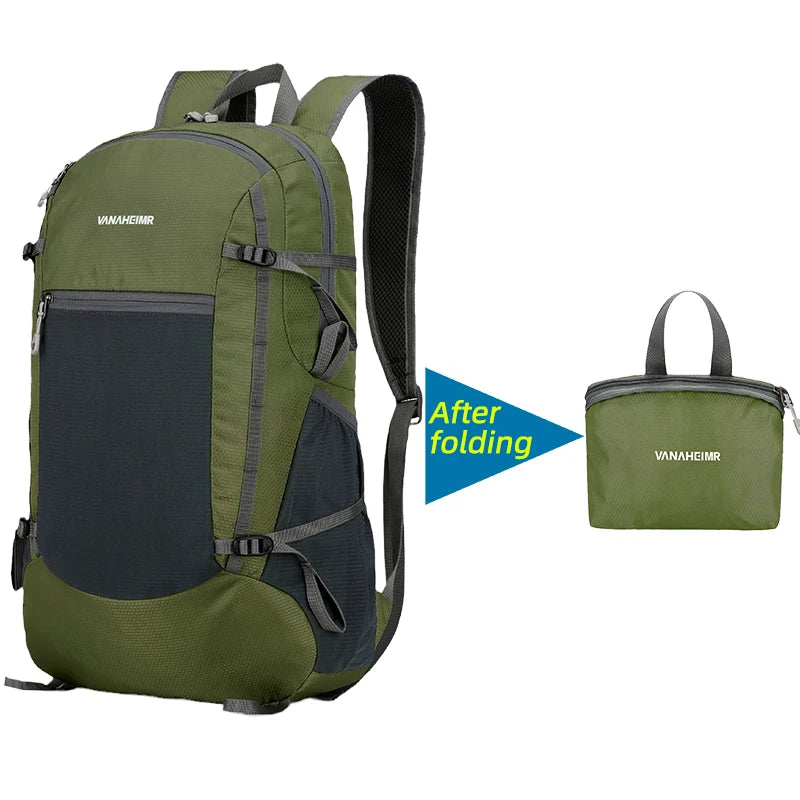 NEW 18L Portable Foldable Backpack Folding Mountaineering Bag Ultralight Women Men Outdoor Climbing Cycling Travel Knapsack Hiking Daypack Sports Accessories