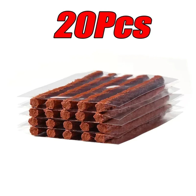NEW Arrivals 50Pcs Set Bicycle Car Motorcycle Tire Repair Tool Kit with Rubber Strip Tubeless Tire Puncture Studding Plug Motorcycle Truck Vacuum Tire Repair Tools Kit