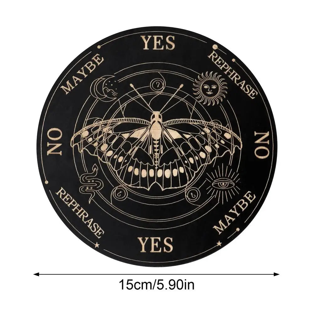 Pendulum Mat Divination Wooden Communication Board Fortune Telling Toys Ouija Board Game Witch Crafts Supplies For Beginners