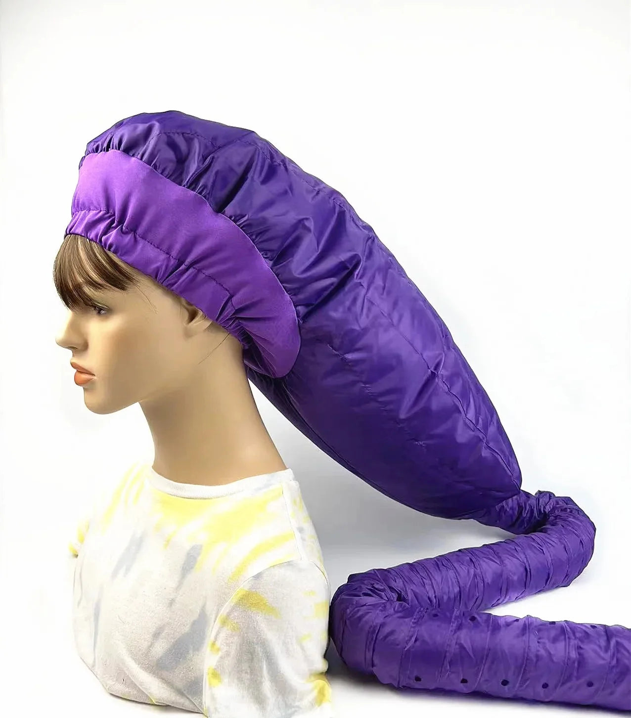 NEW Arrivals 4 Colors Portable Hair Dryer Cap Long Tube Hair Drying Hood Oil Treatment Cap Non-Damaging To Long Hair Special Drying Cap Ladies Beauty Salon Spa Accessories Women Hair Care Supplies