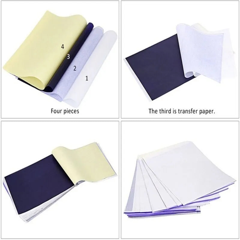 10PCS A4 Tattoo Transfer Paper Tattoo Supplies Carbon Thermal Transfer Paper Tattoo Stencil Copy Tracing Paper Accessory