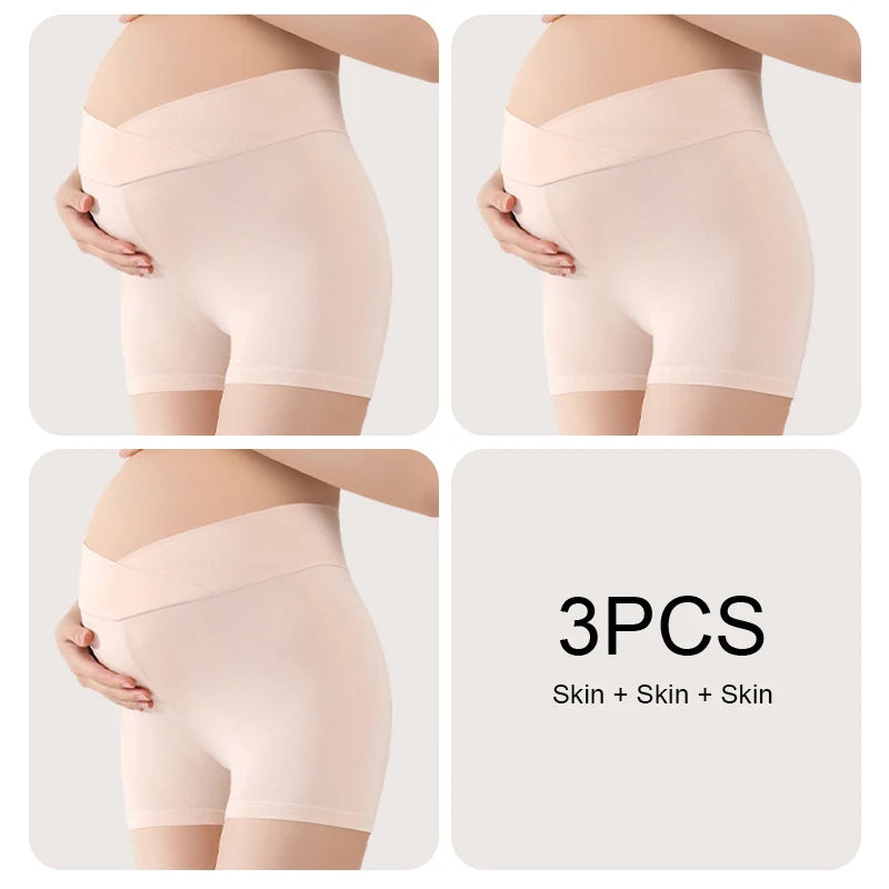 NEW Arrivals M (40-55 KG XL (63-75KG) 3PCS Set Pregnant Pants Shorts Push Up Panties for Pregnant Woman Belly Support Safety Pants Maternity Underwear Plus Size Panties