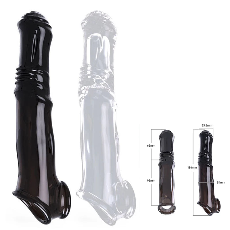 Adult Horse Dildo Lengthen Sleeve For Penis Delay Loop Cock Sex Toys For Men Delayed Penis Rings Erotic Products With Ejaculation