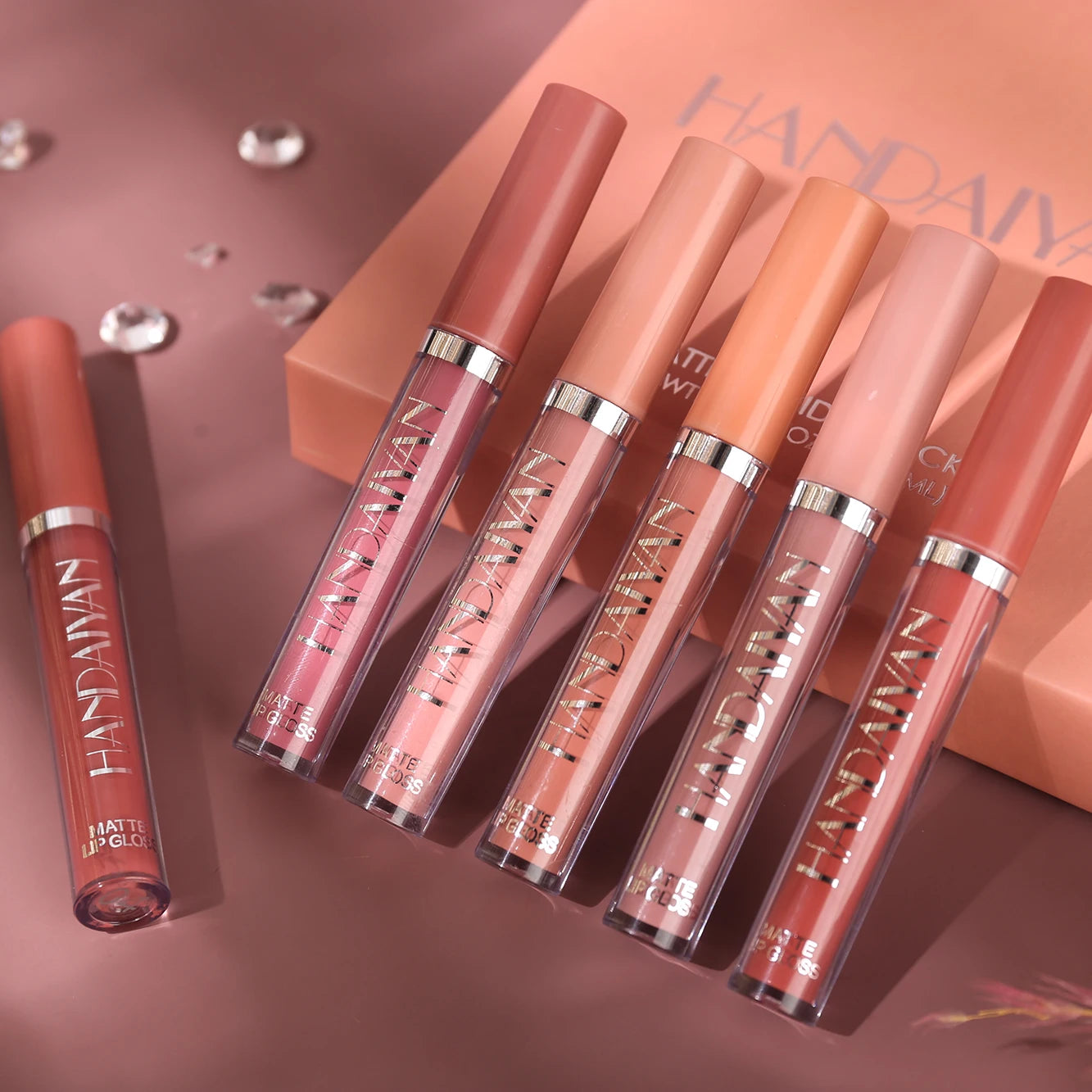 NEW Arrivals 6PCS Set Non Stick Cup Liquid Lipstick , Long-Lasting Lip Gloss Gift Box – Matte Finish Lip Gloss, Resistant to Fading Women Cosmetic Supplies