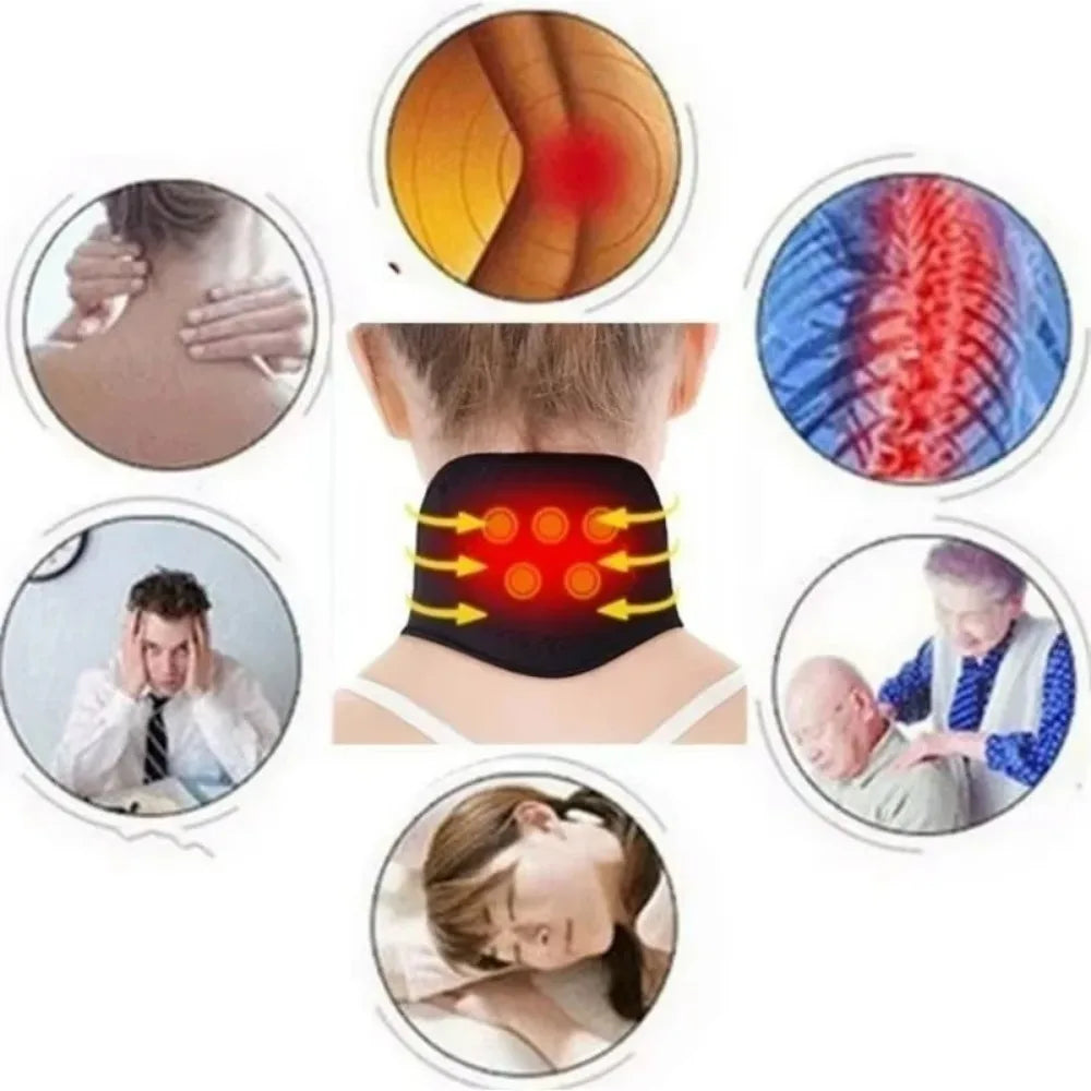 Self-Heating Neck Support Frame, Equipped with Magnetic Neck Massage Function, Pain Relief Therapy Provides Relaxation and Warmth Massage Accessories Health Care Supplies
