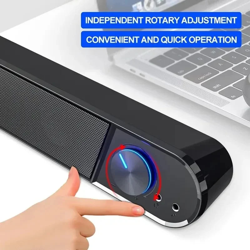 NEW Arrivals Top Quality 4D Wired Bluetooth Computer Speaker Surround Sound Desktop Speaker HiFi Stereo Subwoofer With Mic For Laptop PC TV Aux Speaker