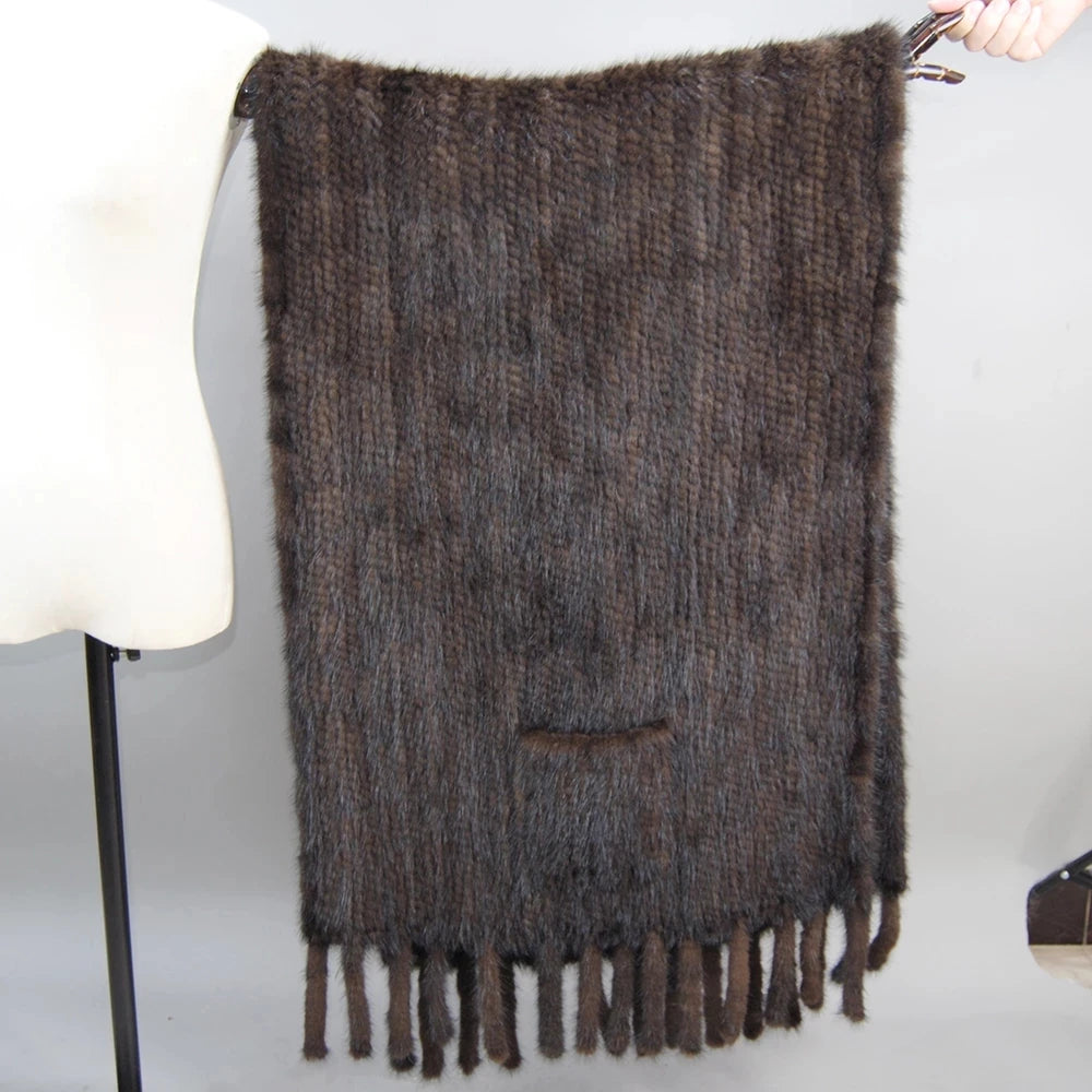 NEW Arrivals 10 Colors Luxury Winter Real Natural Mink Fur 180CM-58CM Scarf Lady 100% Natural Real Mink Fur Shawl Women Knitted Real Mink Fur Pashmina Scarves Girls Ladies Luxury Fashion Apparel Accessories Clothing Supplies