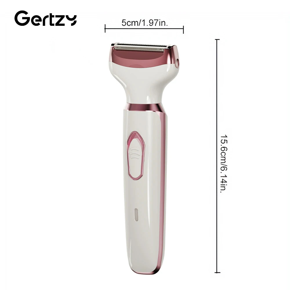 NEW 4-in-1 Set Rechargeable Electric Razor for Women - Face, Nose, Legs, Underarm, Bikini Trimmer - Wet & Dry, Painless Grooming Kit