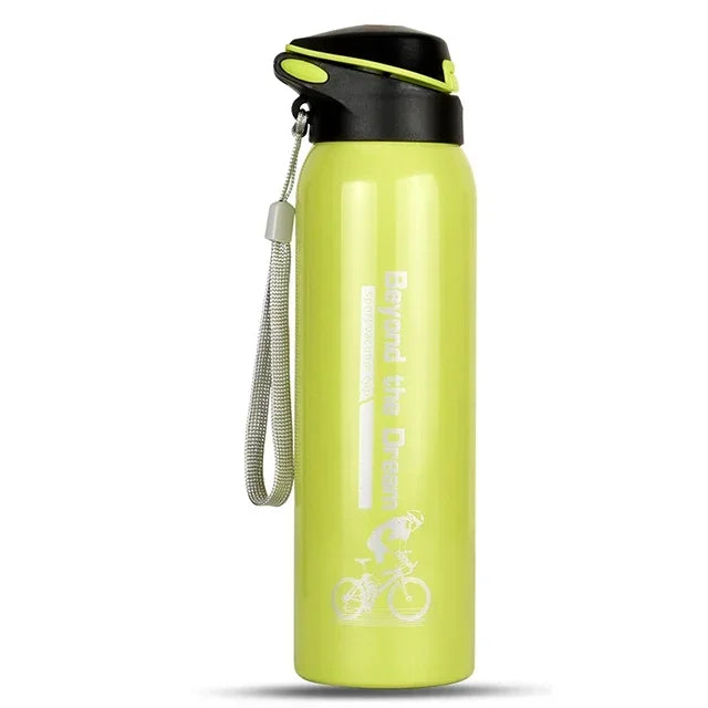 NEW Arrivals 500ML Outdoor Sport Bicycle Water Bottle Vacuum Stainless Steel Cycling Water Cup Thermal Drink Mug Travel Cycling Equipment Sports Supplies