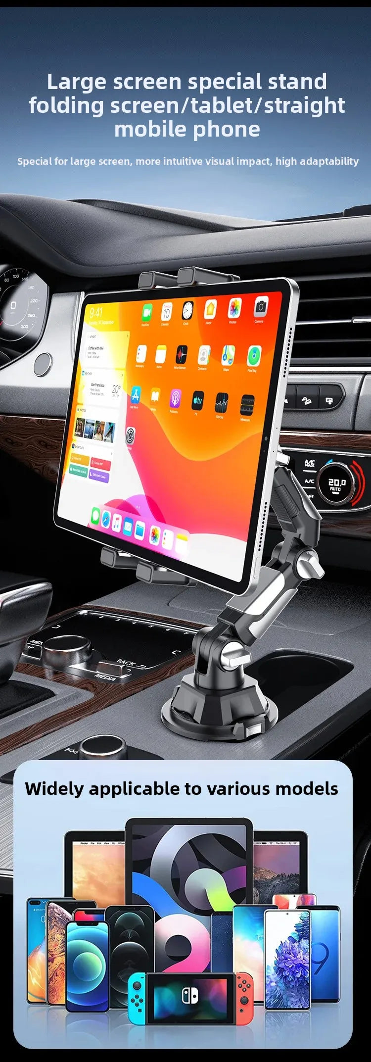 NEW Arrivals Universal Car Phone Holder Tablet Navigation Mount Front Rear Seat Universal Base for Automobile Parts Accessories