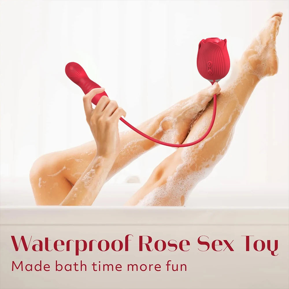 NEW Arrivals Sucking Vibrator for Women Masturbation Vagina Patting Clit Stimulator G Spot Rose-Dildo Vibrating Female Masturbator Massage Adult Sex Toys Supplies