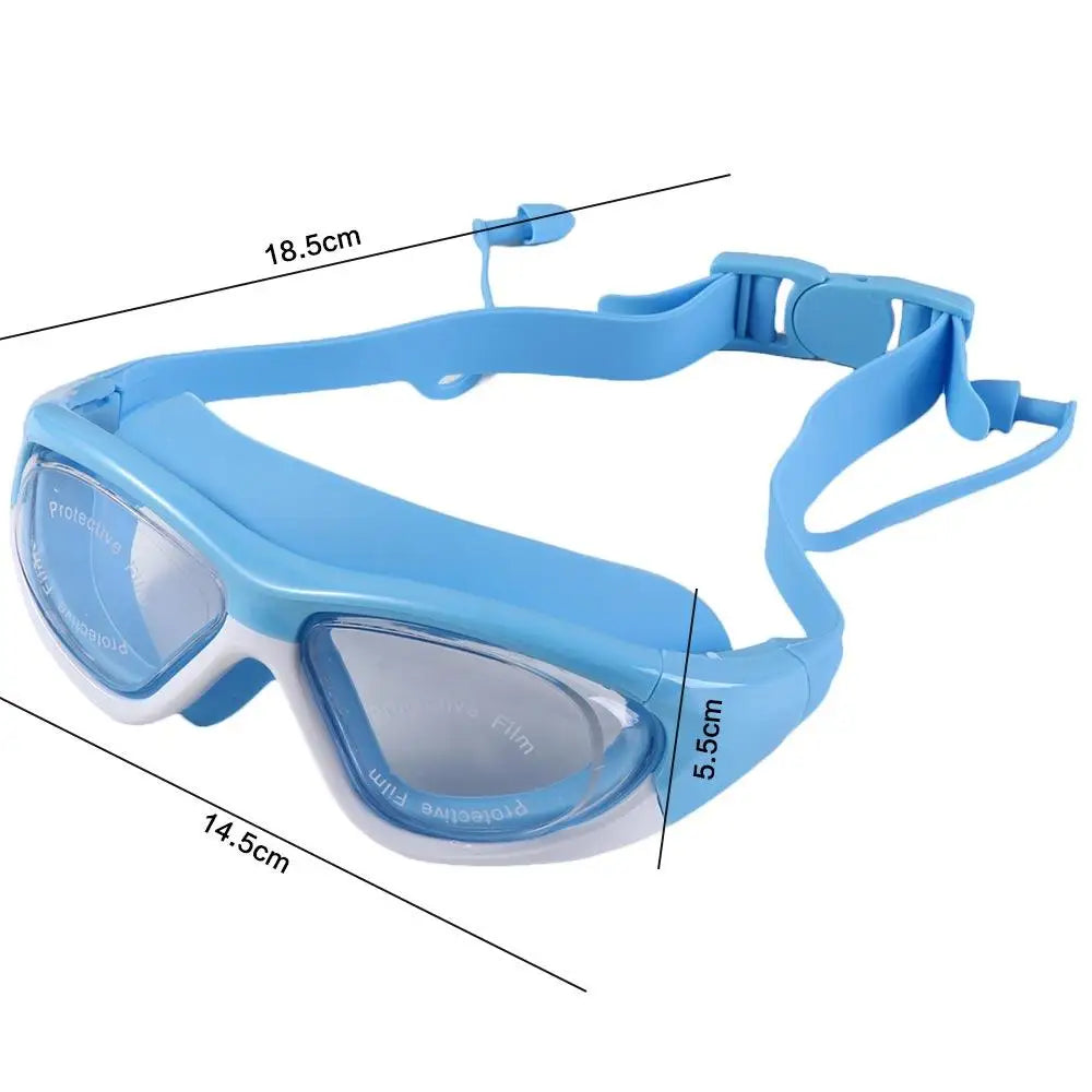 NEW Sports Eyewear Earplug Silicone Anti-Fog UV Protection Waterproof Swimming Glasses Underwater Goggles Swim Goggles Swim Eyewear