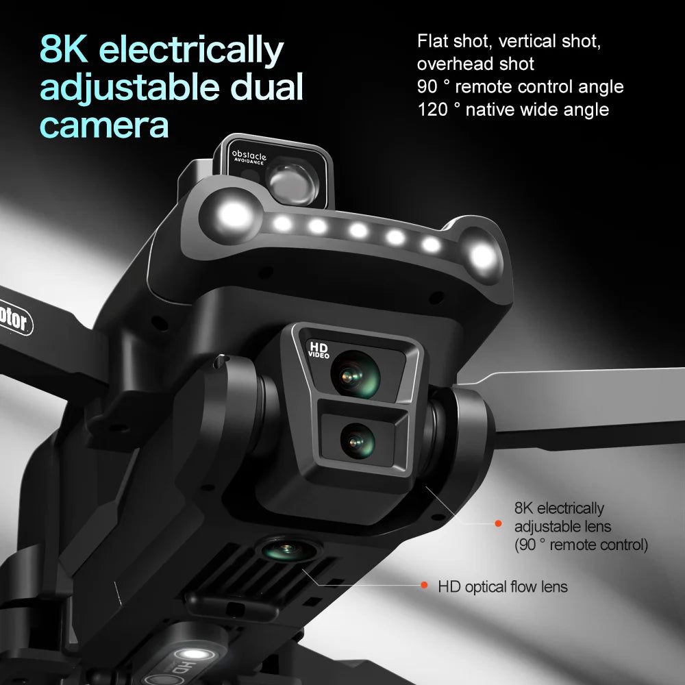 NEW Xiaomi V198MAX GPS Drone 8K Professional Camera Laser Video Recording Aerial FPV Brush Laser Obstacle with Large Screen Remote Control Folding Drone + 3 Batteries Set