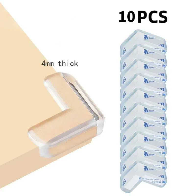 NEW Arrivals 1OPCS Corner Guards Set + 3M Transparent PVC Baby Protection Strip with Double-Sided Tape Anti-Bumb Kid Safety Table Edge Furniture Guard Corner L Protectors