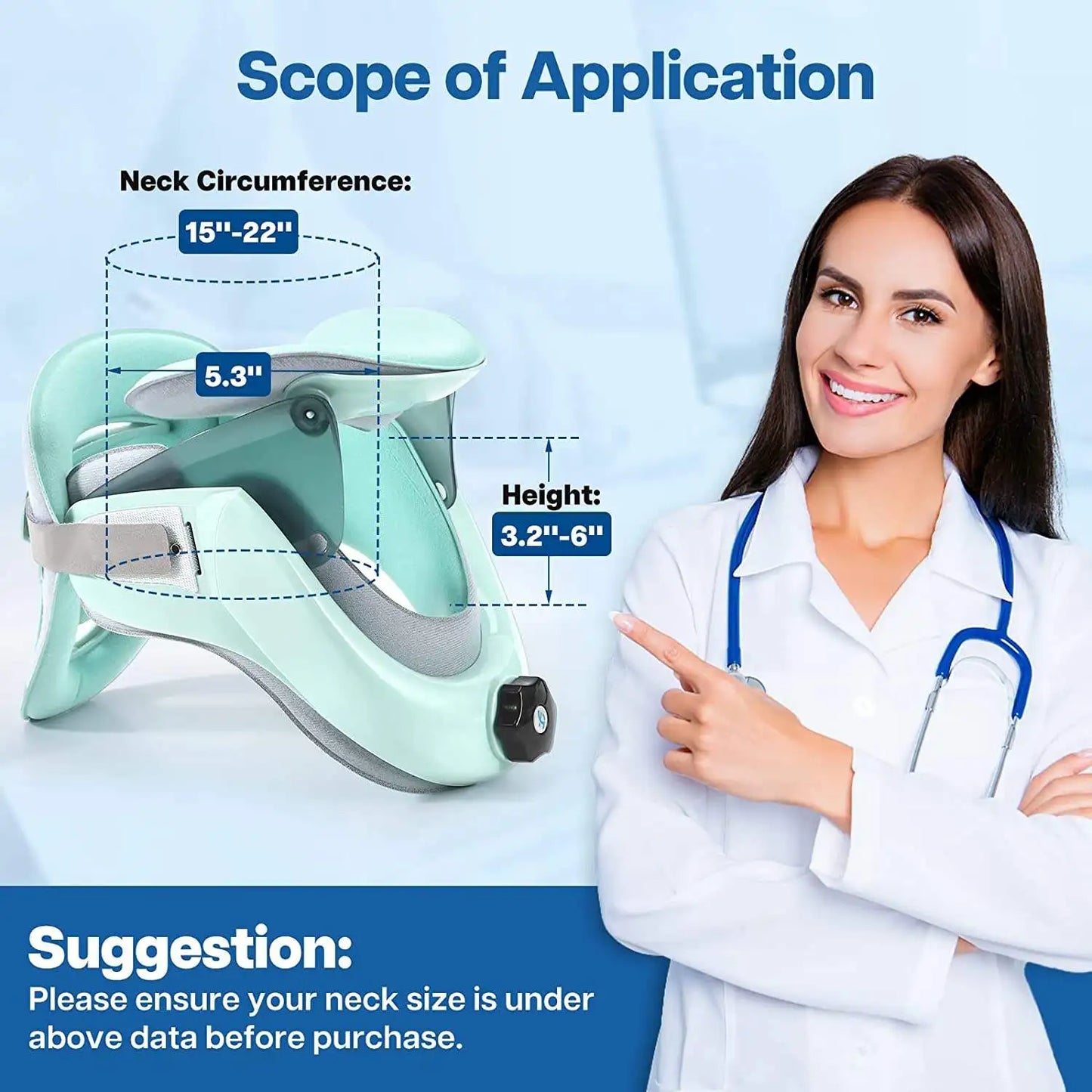 Air Sac Adjustable Neck Stretcher Collar For Cervical Spine Rehabilitation Relief Neck Shoulder Muscle Pain Relief Traction Device