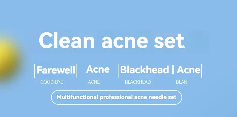 NEW Arrivals 11PCS Set Ingrown Hair Tweezers Acne Blackhead Removal Needles Black Dots Cleaner Pore Cleaner Deep Cleansing Face Skin Care Tools Face Care Accessories Skin Care Supplies