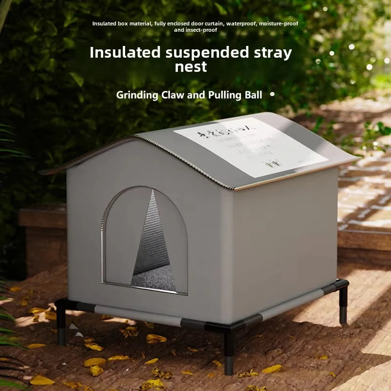 NEW Arrivals Cat House Waterproof Outdoor Winter Warm Pet Cave Sleeping Beds Shelter Tent Foldable Small Dog Puppy Supplies Universal Four Seasons Pets Accessories