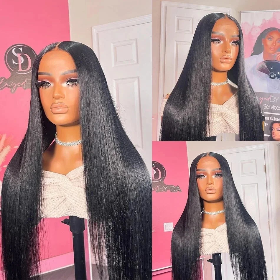 NEW Arrivals From Brazil 22-34Inches 200 Density 13x6 HD Transparent Human Hair Lace Frontal Wig 13x4 HD Bone Straight Lace Front Wig 4x4 360 Pre Plucked Lace Wigs Women Hair Care Accessories