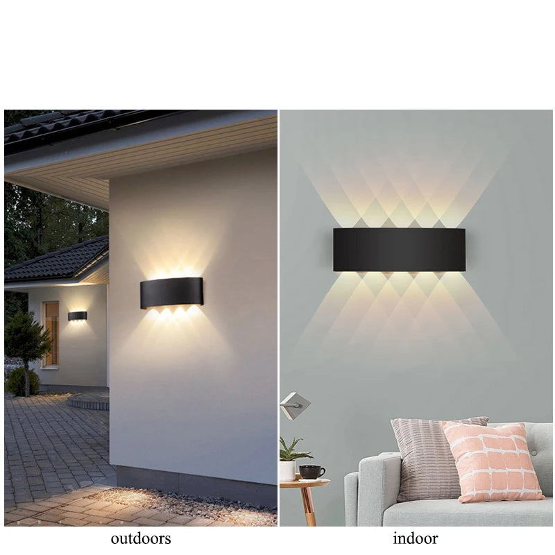 NEW Arrivals LED Wall Mounted Lamp Indoor Up and Down Interior Wall Light Bedroom Living Room Corridor Outdoor Garden Courtyard Pathway Lighting Home Decor