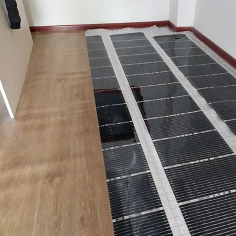 NEW Arrivals AC-220V Infrared Underfloor Heating Film 220w/m2 Warm Mat with Clamps Insulation Pastes Home Winter Heating Supplies