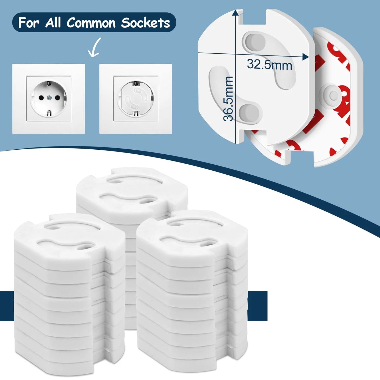 NEW Arrivals 5PCS 2-3 Holes Cover Kids Sockets Cover Plugs Baby Safety Electric Socket Outlet Plug Protection Children Security Safe Lock Babies Safety Home Electrical Security Supplies