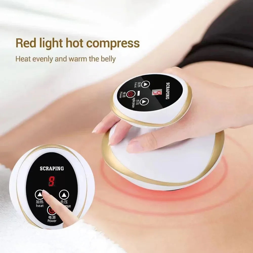 NEW Arrivals Home Electric Gua-Sha Scraping Massage Cupping Body Massager Vacuum Cans Suction Cup Heating Fat Burner Anti-Cellulite Massager Skin Care Supplies