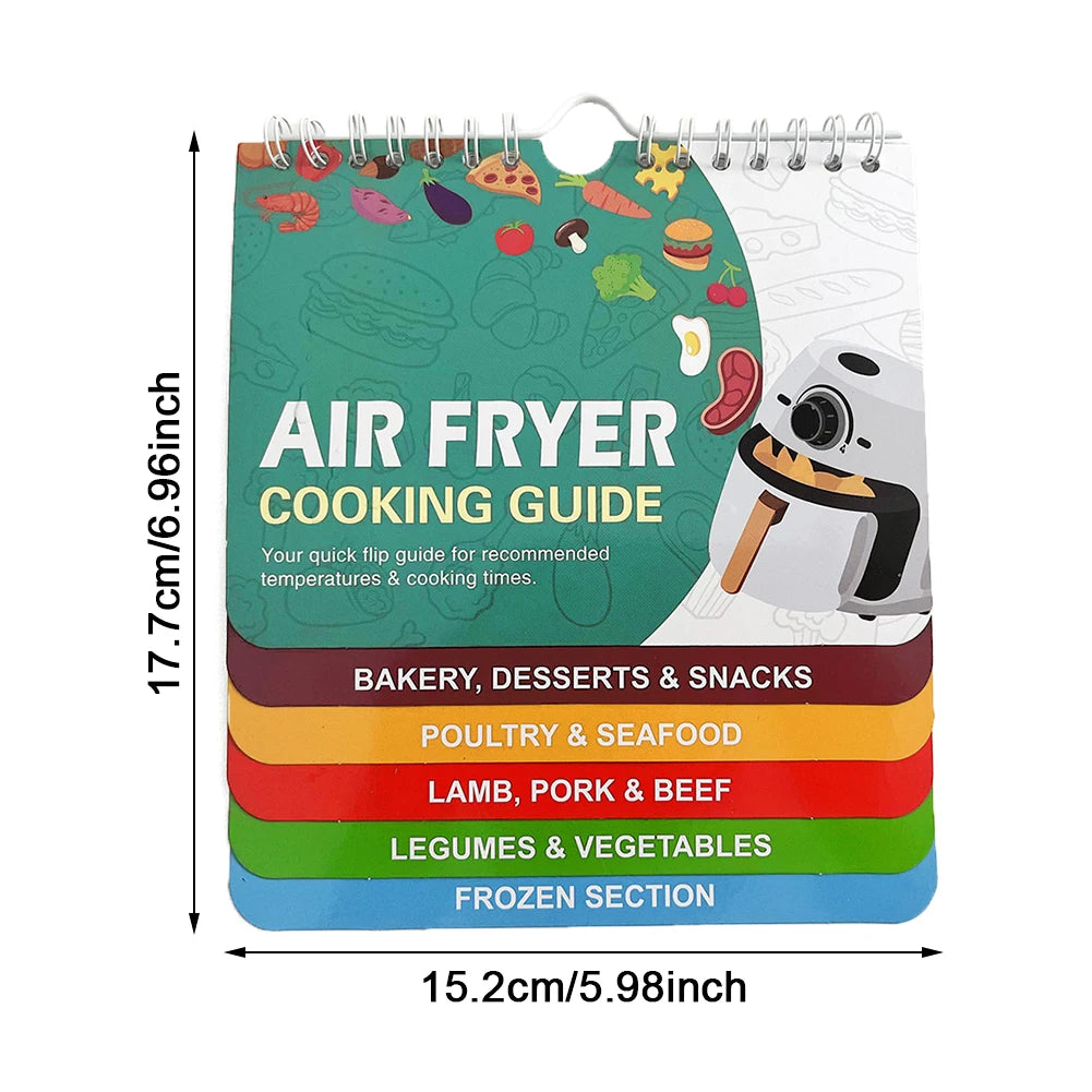 Air Fryer Magnetic Cheat Sheet Air Fryer Cookbook Calendar Food Pro Recipes Temperature Cooking Time Guide Kitchen Accessories