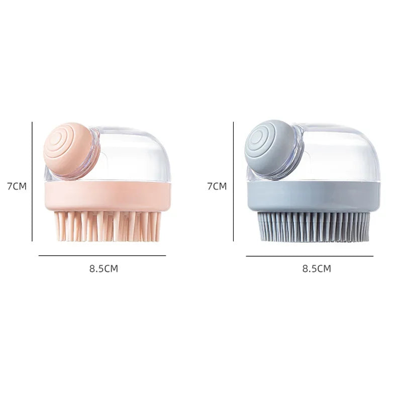 Silicone Shampoo Head Scalp Massage Brush Silicone Body Brush Hair Washing Comb Bath Spa Shower Brush Add Liquid Bathing Brush