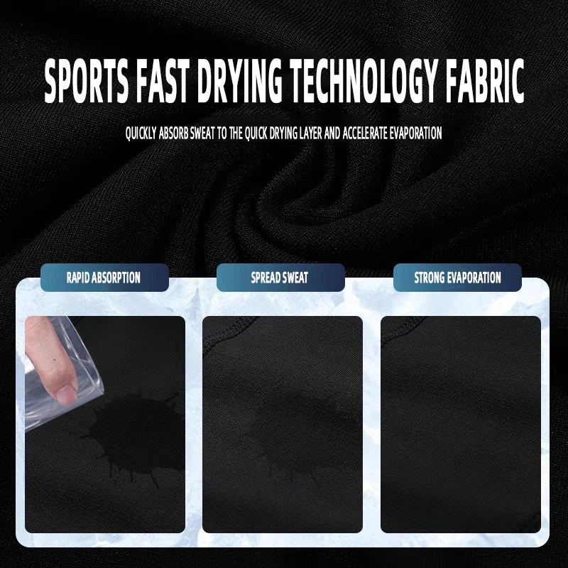 NEW Arrivals S-3XL Plus Size Sports Thermal Suit Men's Fitness Clothes Autumn and Winter Running Speed Drying Clothes Equipment Winter Professional Morning Running Cycling Sports Clothing Supplies