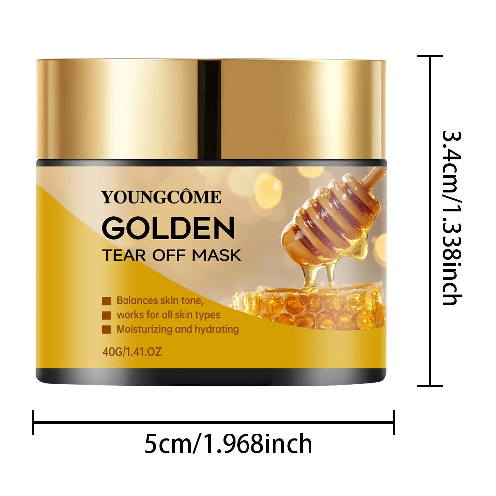 70g Facial Gold Textured Whitening Mask Blackhead Remover Whitening Face Mask Deep Cleansing Hyaluronic Acid Moisturizing Women Skin Care Supplies Korean Products