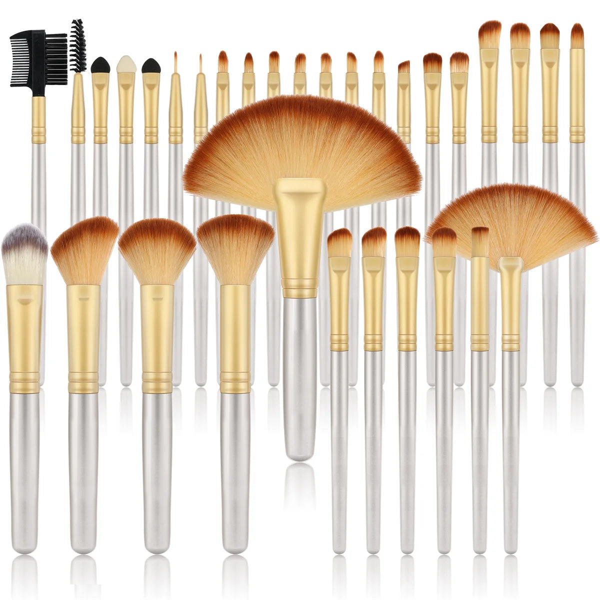 32 PCS Set 27 Colors Professional Makeup Brush Set Cosmetic Tools for Powder Eye Shadow Foundation Blush Blending Beauty Makeup Brush Kit for Makeup Starters Women Cosmetic Tool Sets