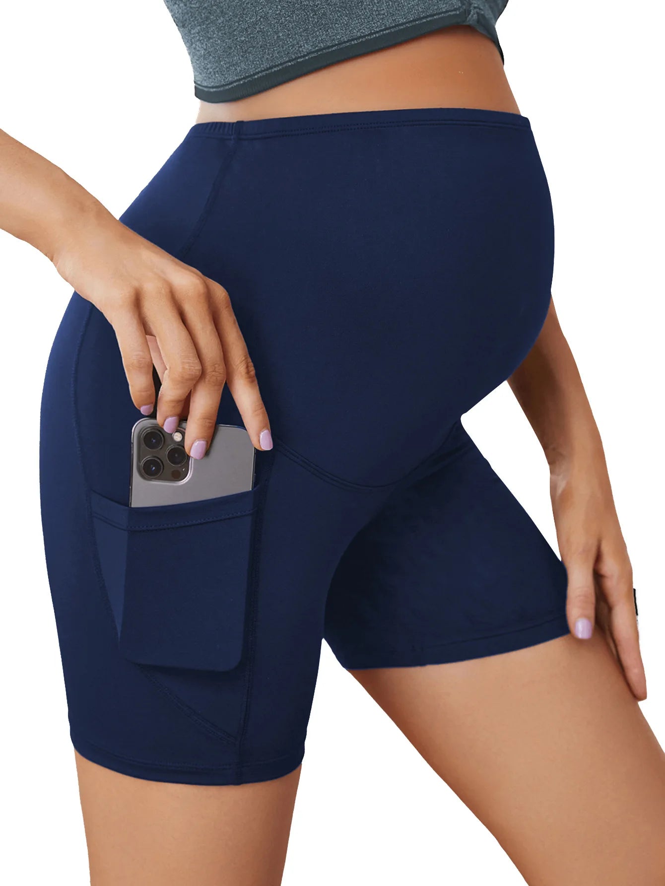 NEW Arrivals Maternity Short High Waist Sport Hip Leggings Short Yoga Pant Maternity Safety Pants Sports Cycling Short Pregnancy Clothes Outdoor Hiking Fitness Sports Apparel Accessories