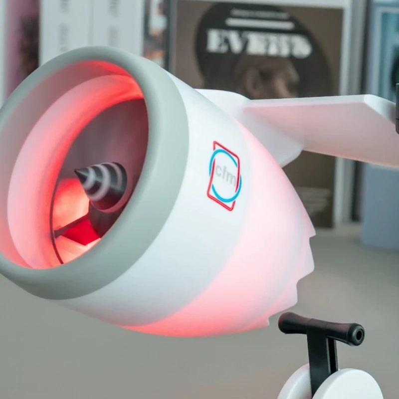 NEW LED Light Night Vision NK-1 Wireless Fast Charging Spray Fan Engine PLA Humidification Spray Turbofan Model Desktop Ornaments Toy