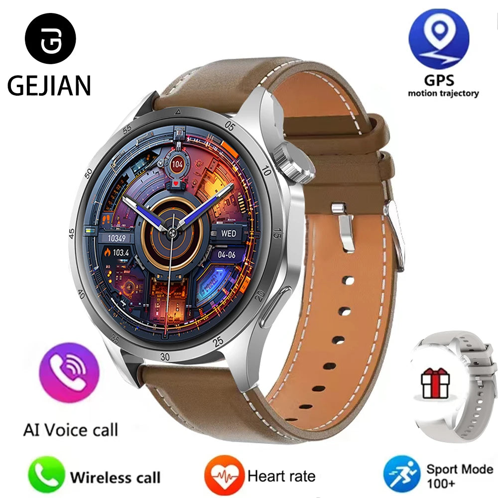New 8 Colors Men*s Smart Watch 360 * 360 Bluetooth Call Smartwatch AMOLED Screen GPS Multi-Languages Smart Watches NFC Waterproof Smart Watch for Men