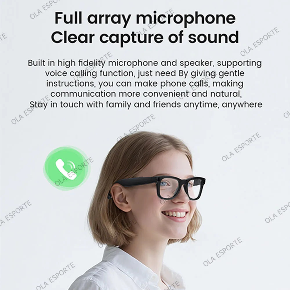 NEW Arrivals 4K AI Smart Glasses Multifunction Camera Bluetooth Call Voice Assistant Music Player Translate Glasses UV Polarized Sunglasses Xiaomi Outdoor Business Meetings Spy Glasses