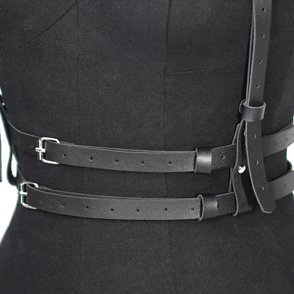 Fashion Harness belt Harness Corset Leather Lingerie Bondage Lingerie Body Harness Fetish Clothing Gothic Suspenders for Women